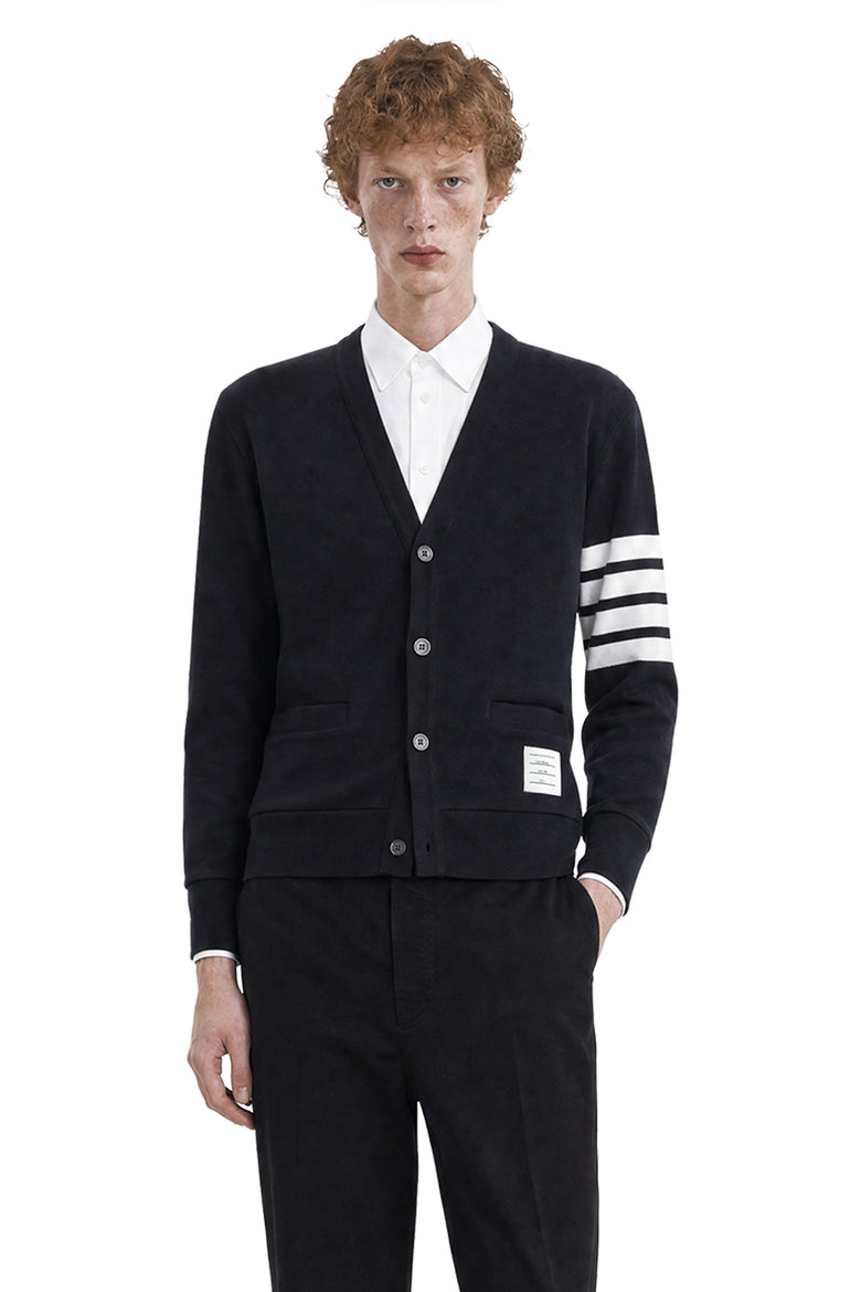 THOM BROWNE Loopback 4-Bar Boat Cardigan man