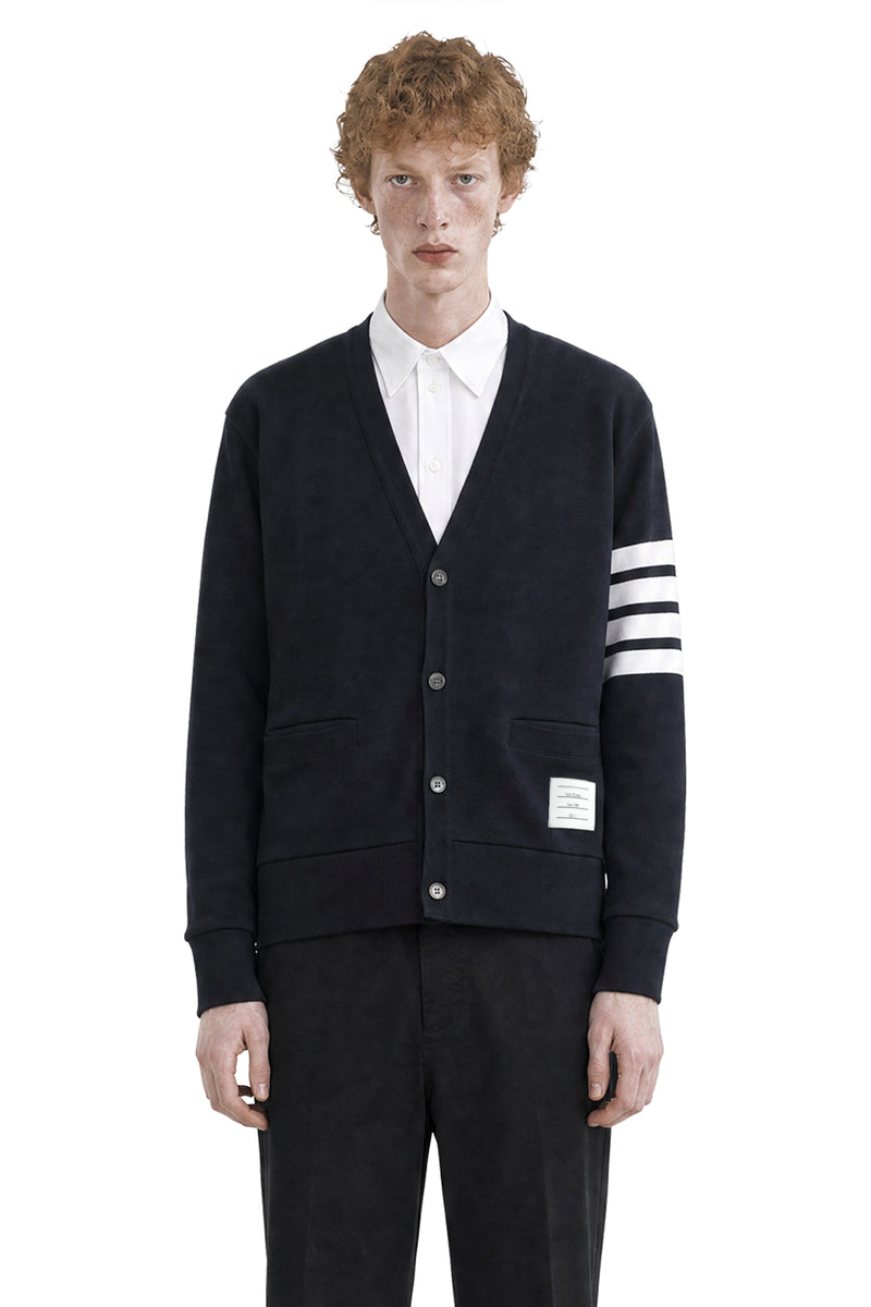 THOM BROWNE Loopback 4-Bar Boat Cardigan man