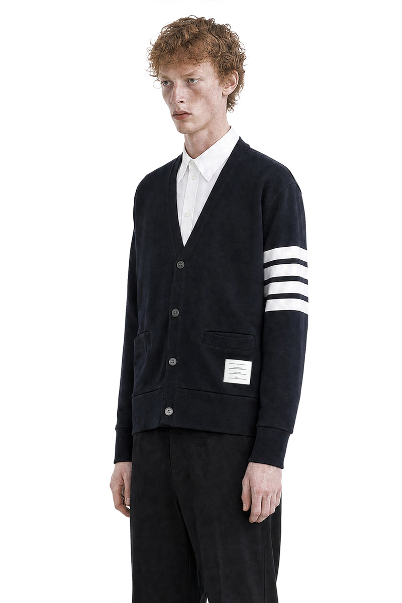 THOM BROWNE Loopback 4-Bar Boat Cardigan man