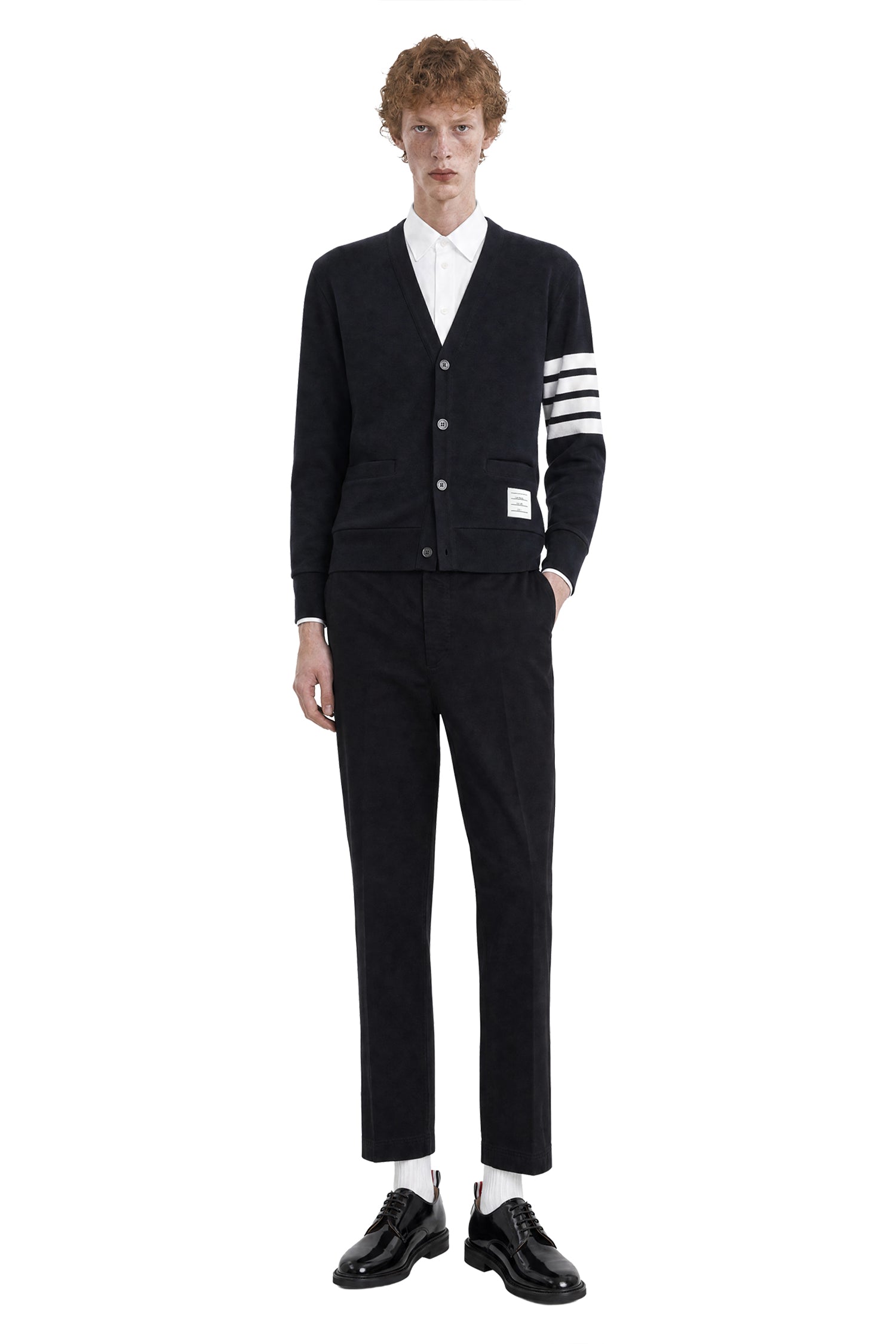 THOM BROWNE Loopback 4-Bar Boat Cardigan man