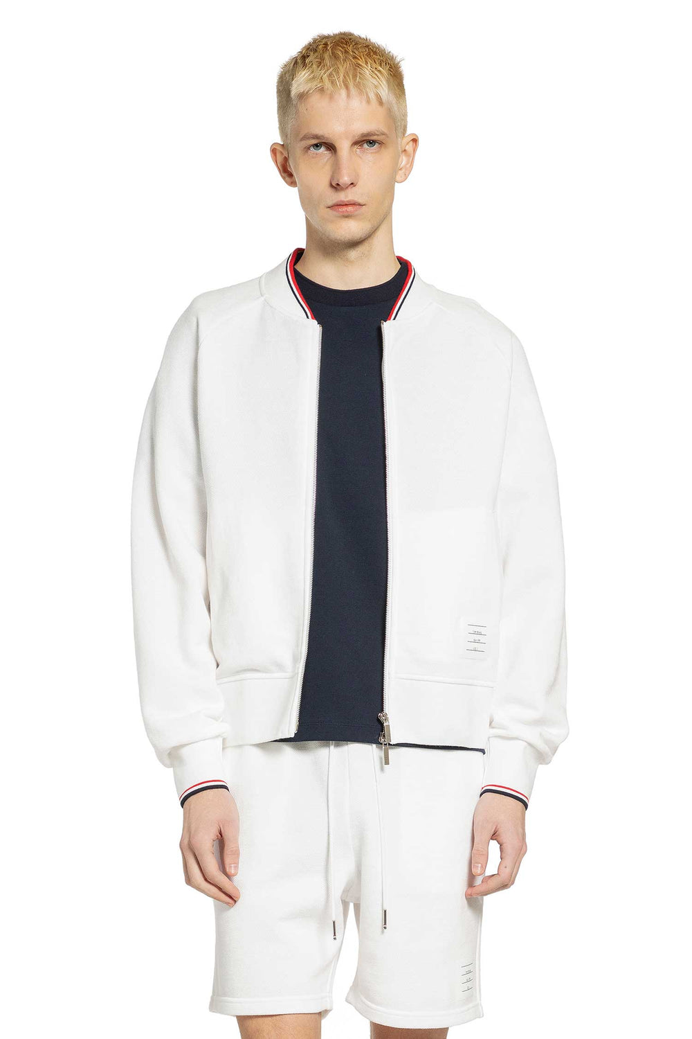 THOM BROWNE Bomber in Piqué Loopback man
