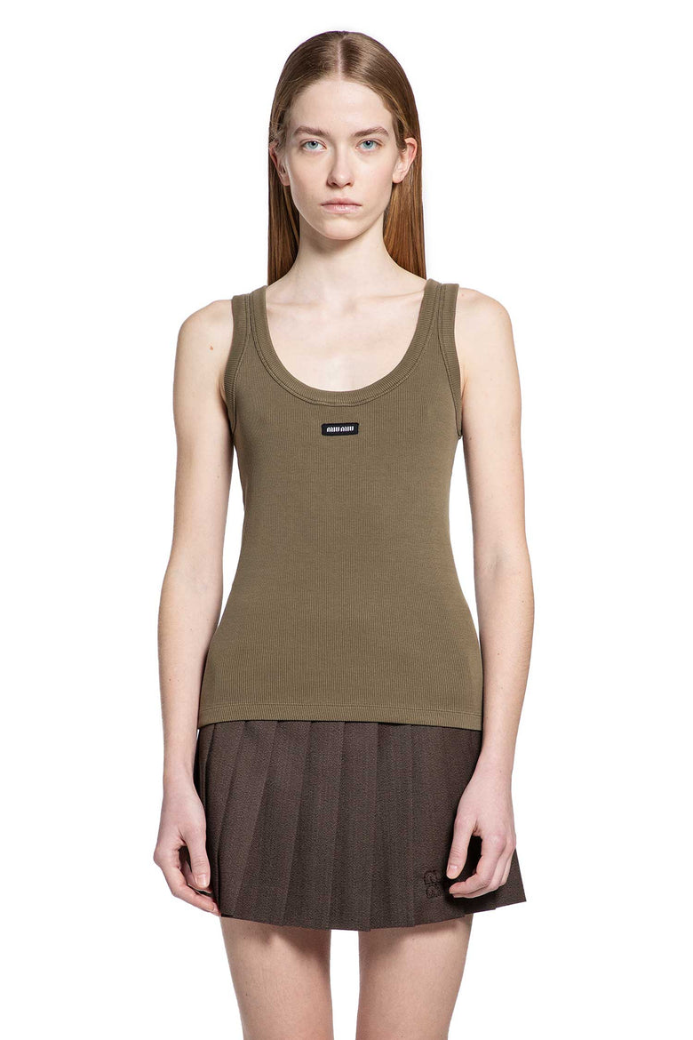 Ribbed Knit Jersey Top