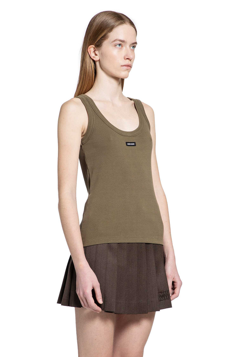 Ribbed Knit Jersey Top