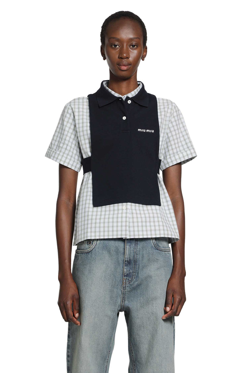 MIU MIU Piqué Polo Vest woman