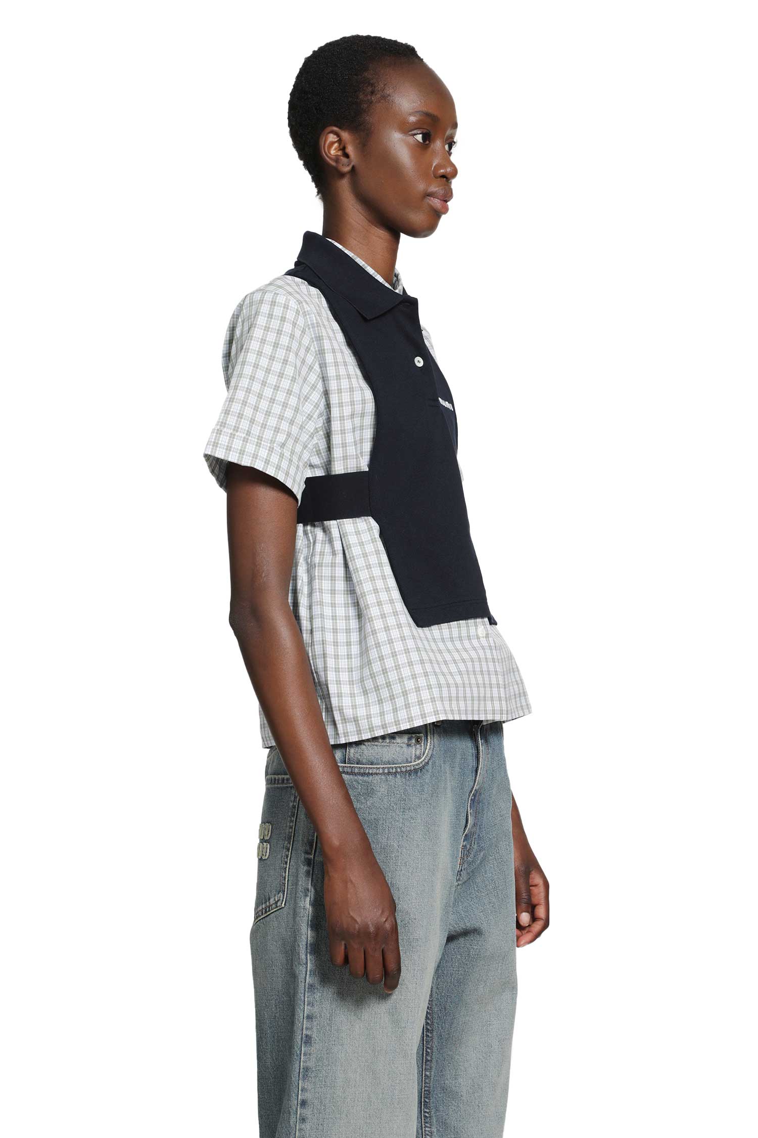 MIU MIU Piqué Polo Vest woman