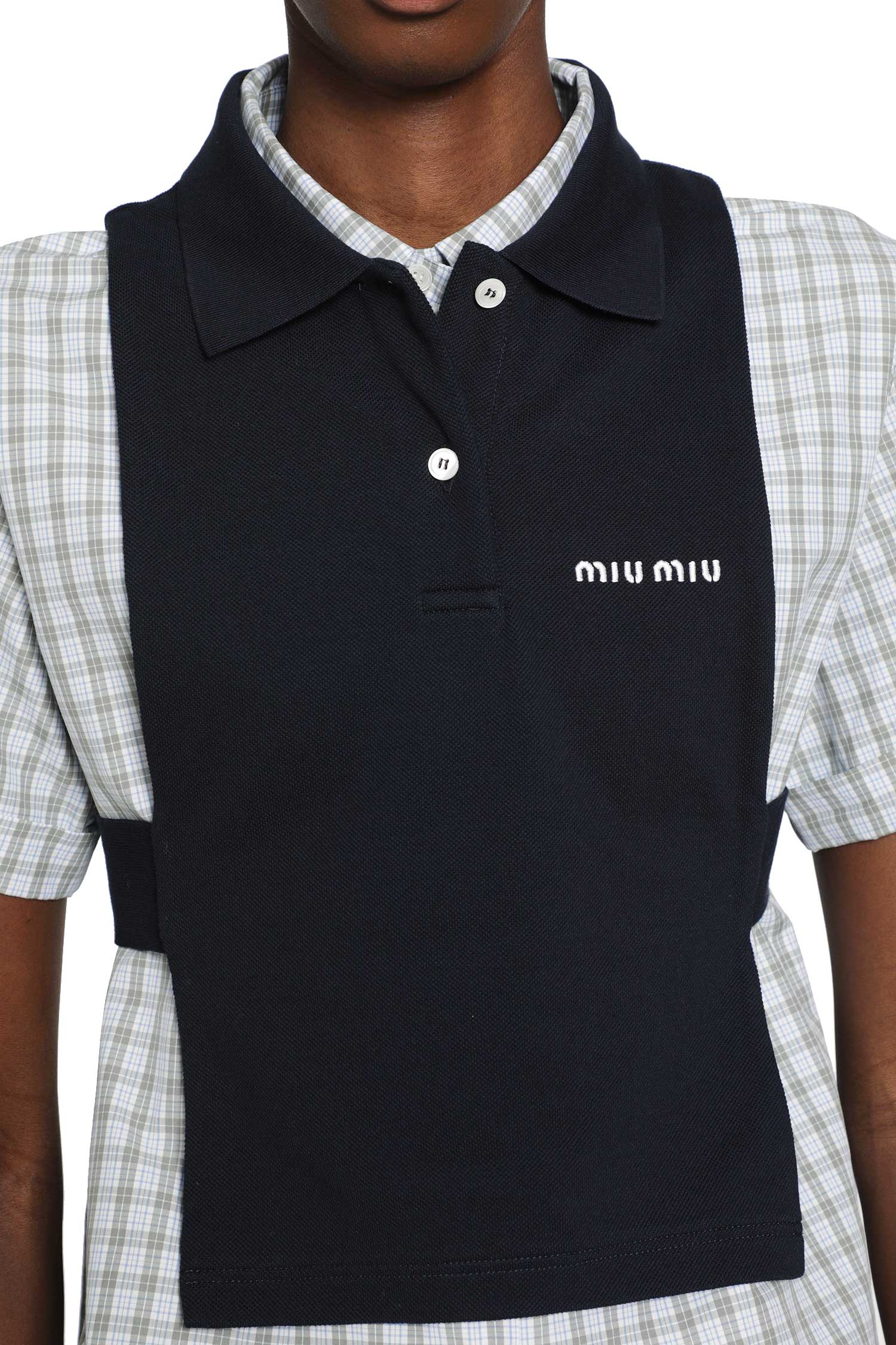 MIU MIU Piqué Polo Vest woman