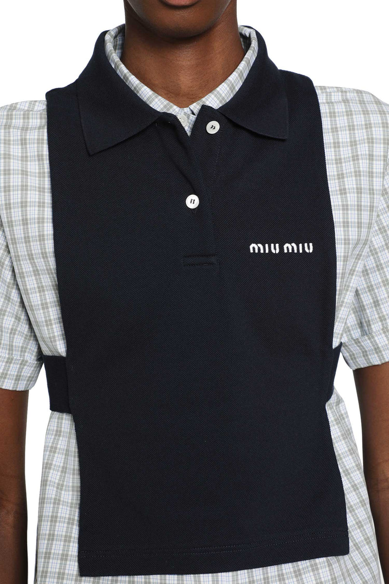 MIU MIU Piqué Polo Vest woman