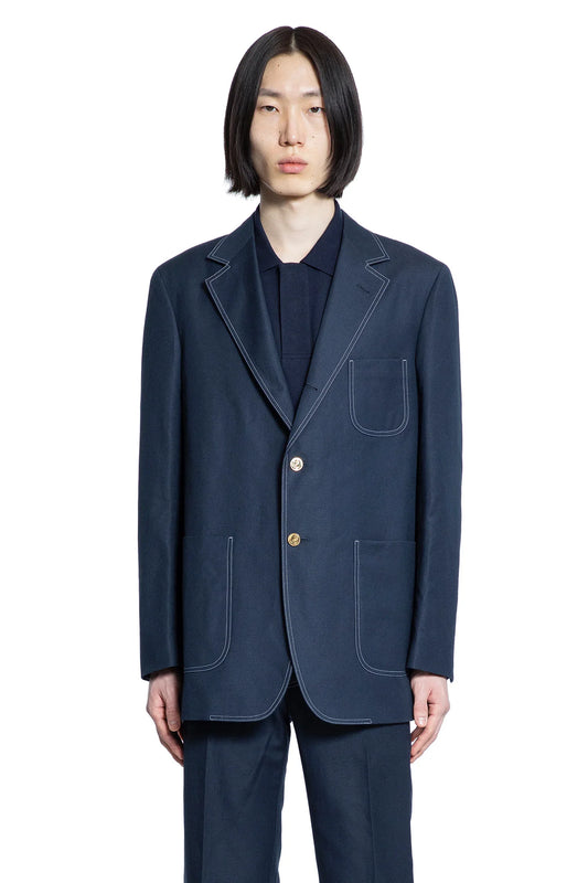 Elongated Soft Cotton Linen Blazer - Antonioli.eu