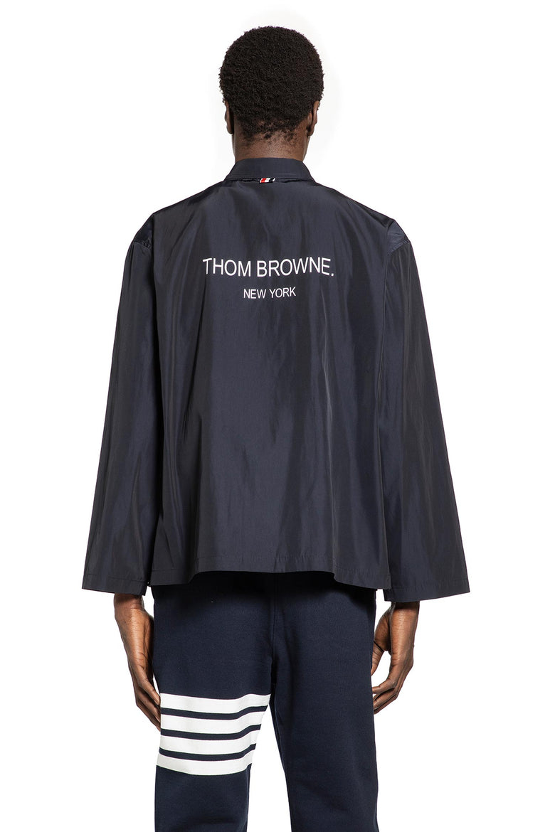 THOM BROWNE Packable Logo print jacket in man