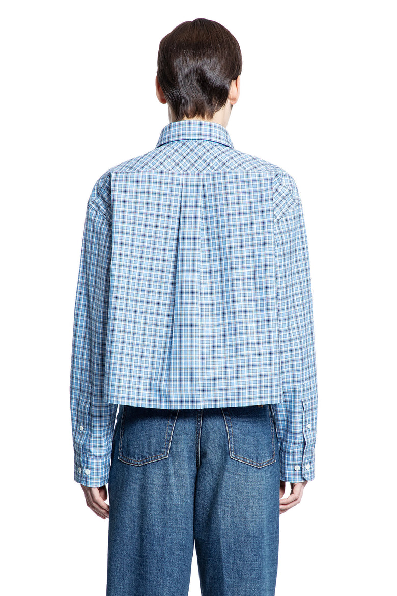 MIU MIU WOMAN BLUE SHIRTS