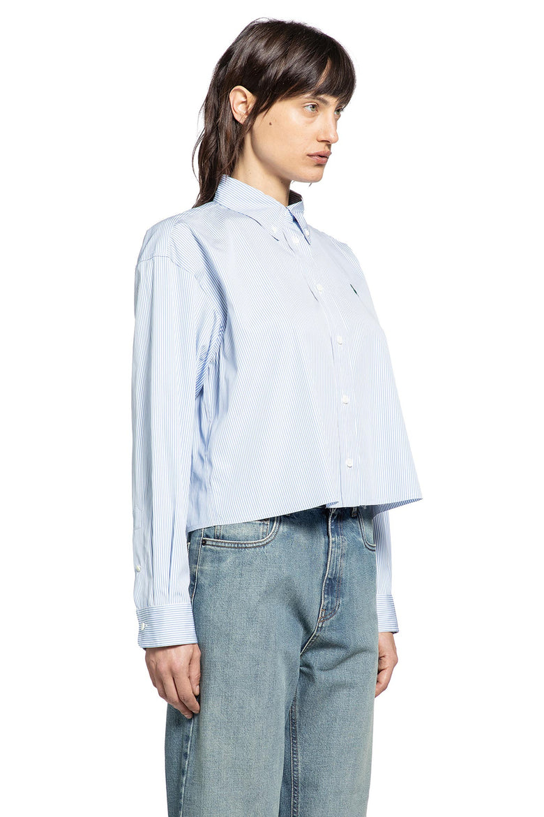 Pinstriped Cotton Cropped Shirt