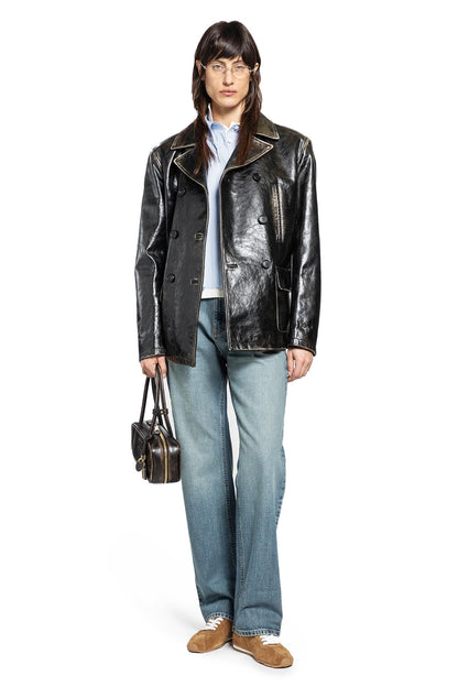 Pinstriped Cotton Cropped Shirt