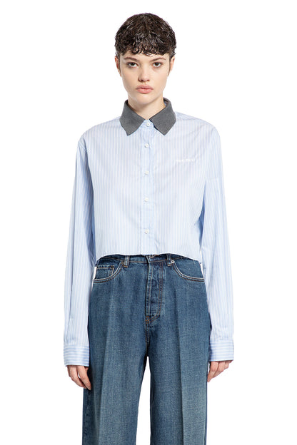 MIU MIU WOMAN BLUE SHIRTS