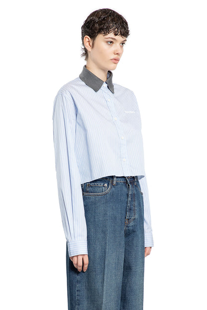 MIU MIU WOMAN BLUE SHIRTS