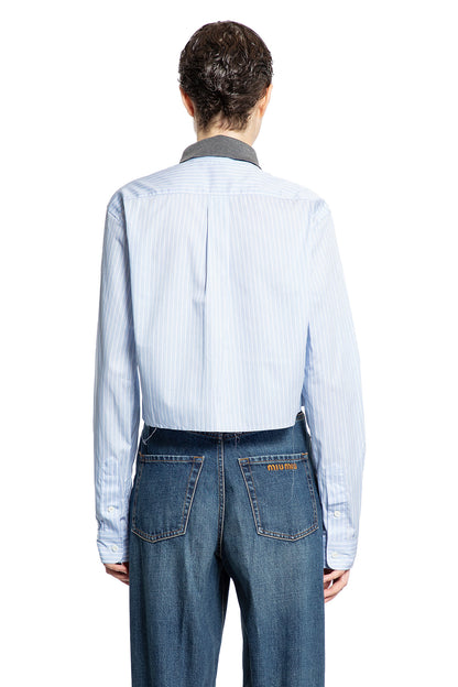 MIU MIU WOMAN BLUE SHIRTS