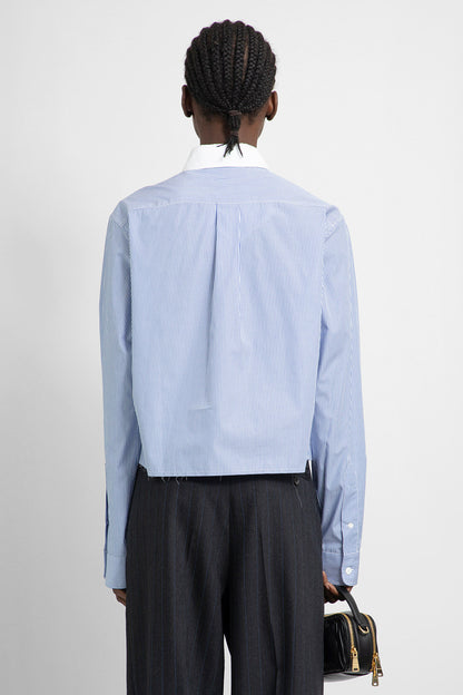 MIU MIU WOMAN BLUE SHIRTS