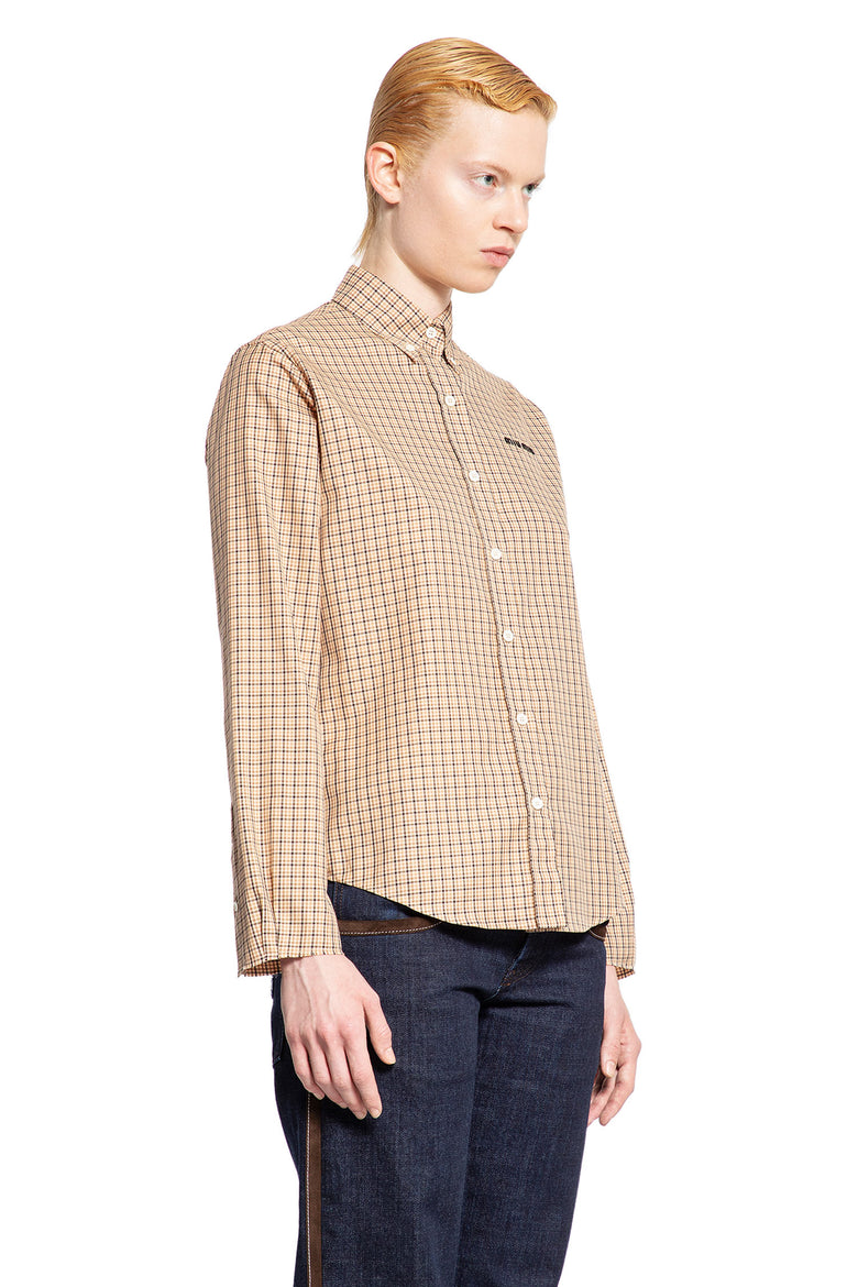 MIU MIU WOMAN BEIGE SHIRTS