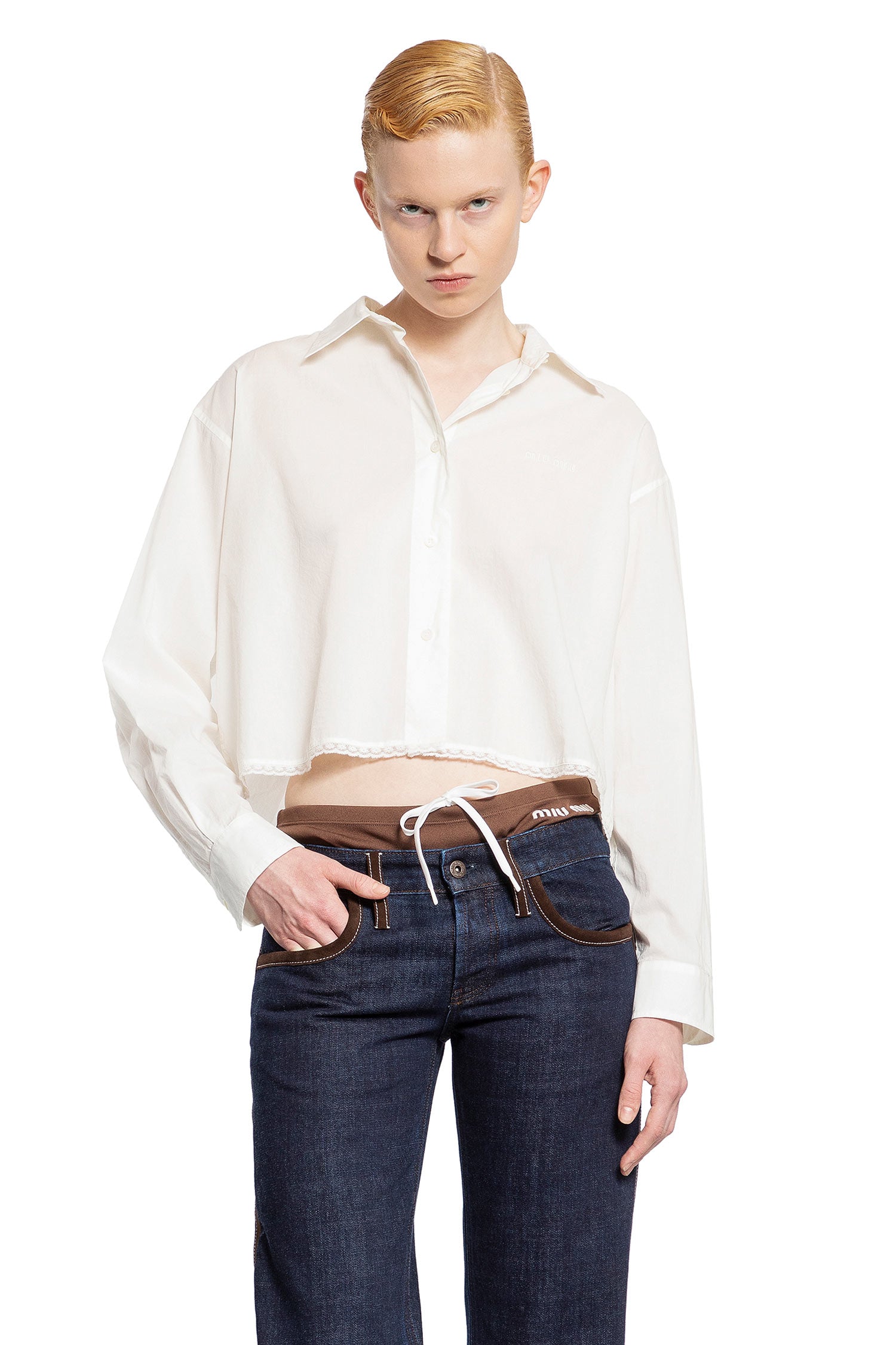 MIU MIU WOMAN WHITE SHIRTS