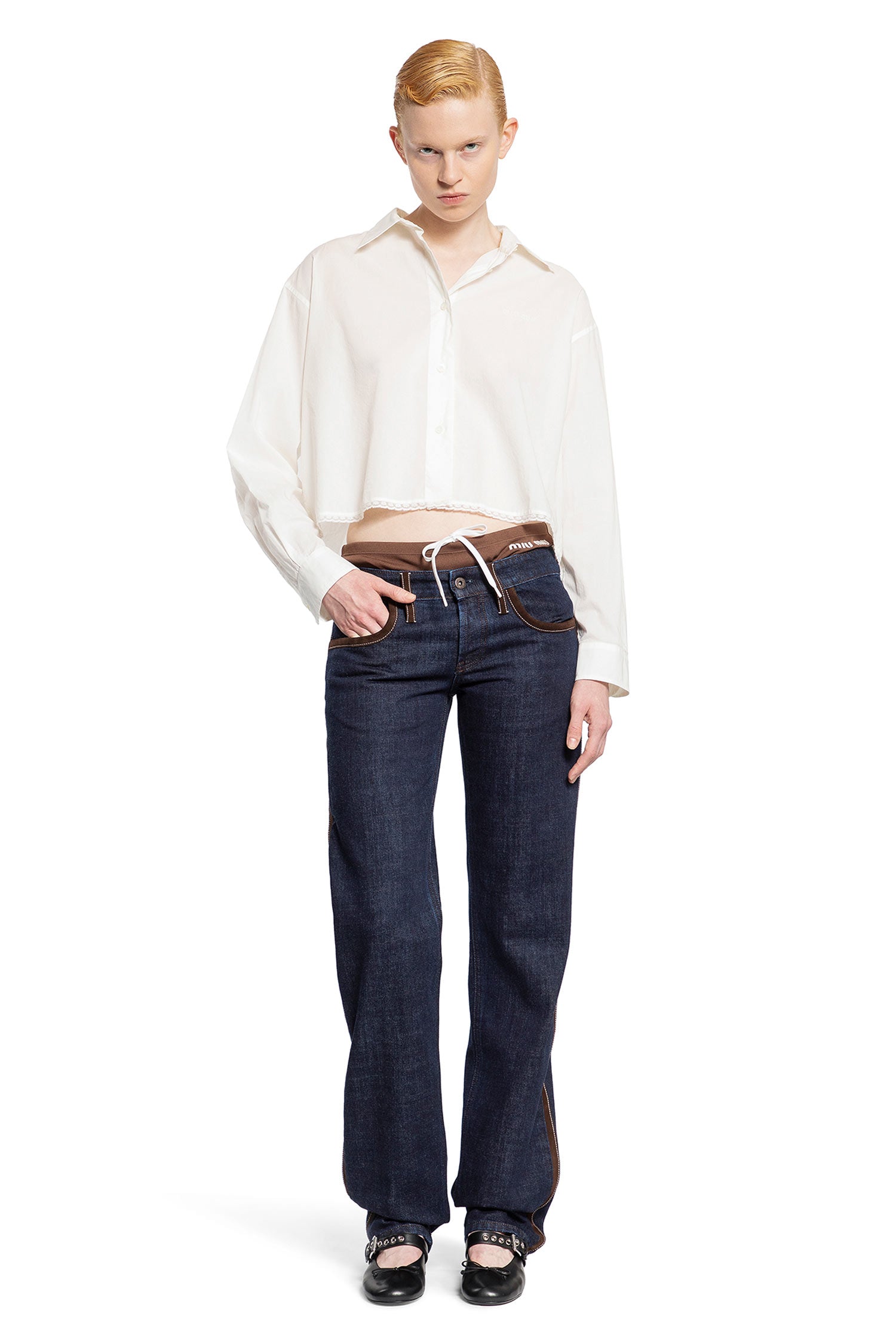 MIU MIU WOMAN WHITE SHIRTS