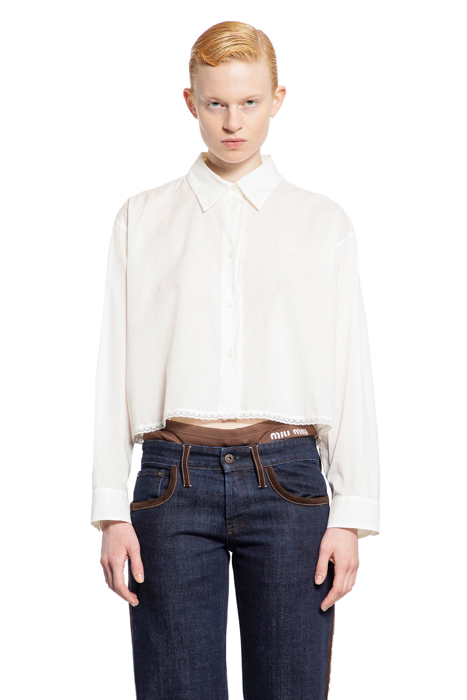 MIU MIU WOMAN WHITE SHIRTS