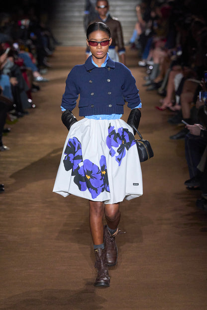 MIU MIU WOMAN BLUE SHIRTS