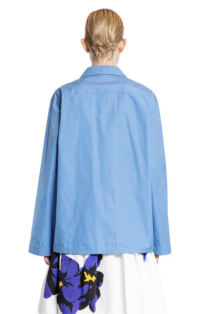 MIU MIU WOMAN BLUE SHIRTS