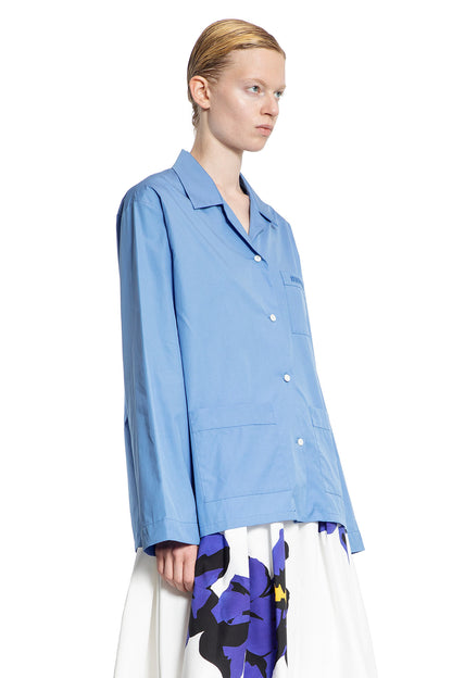 MIU MIU WOMAN BLUE SHIRTS