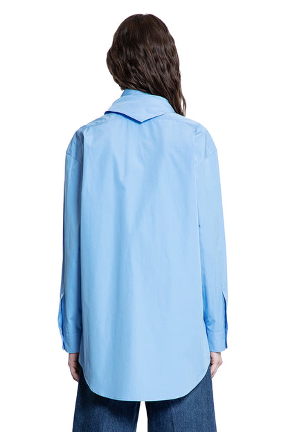 MIU MIU WOMAN BLUE SHIRTS