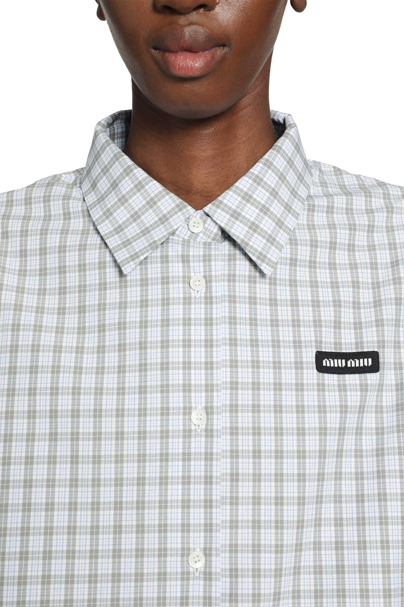 MIU MIU Checked Poplin Shirt woman