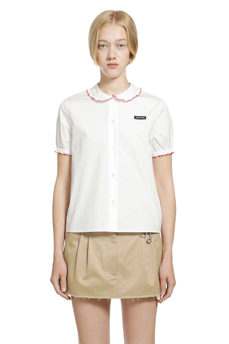 
              MIU MIU Embroidered Poplin Shirt woman
            