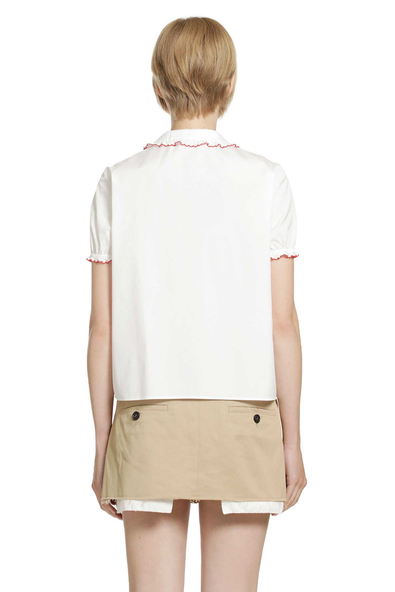 MIU MIU Embroidered Poplin Shirt woman
