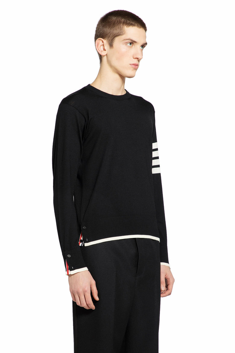 THOM BROWNE MAN BLACK KNITWEAR