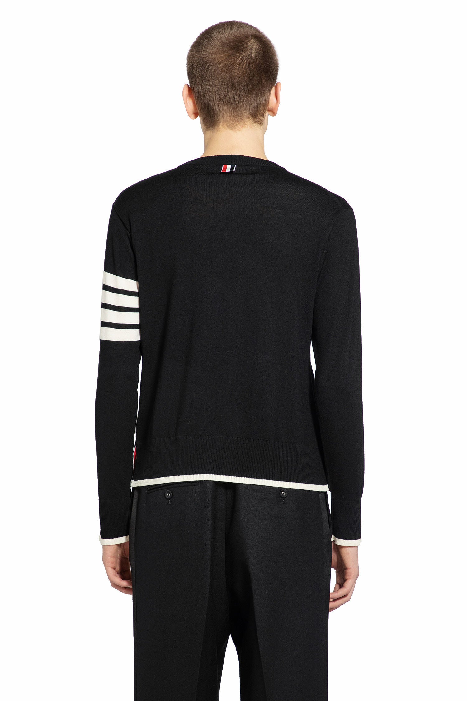 THOM BROWNE MAN BLACK KNITWEAR