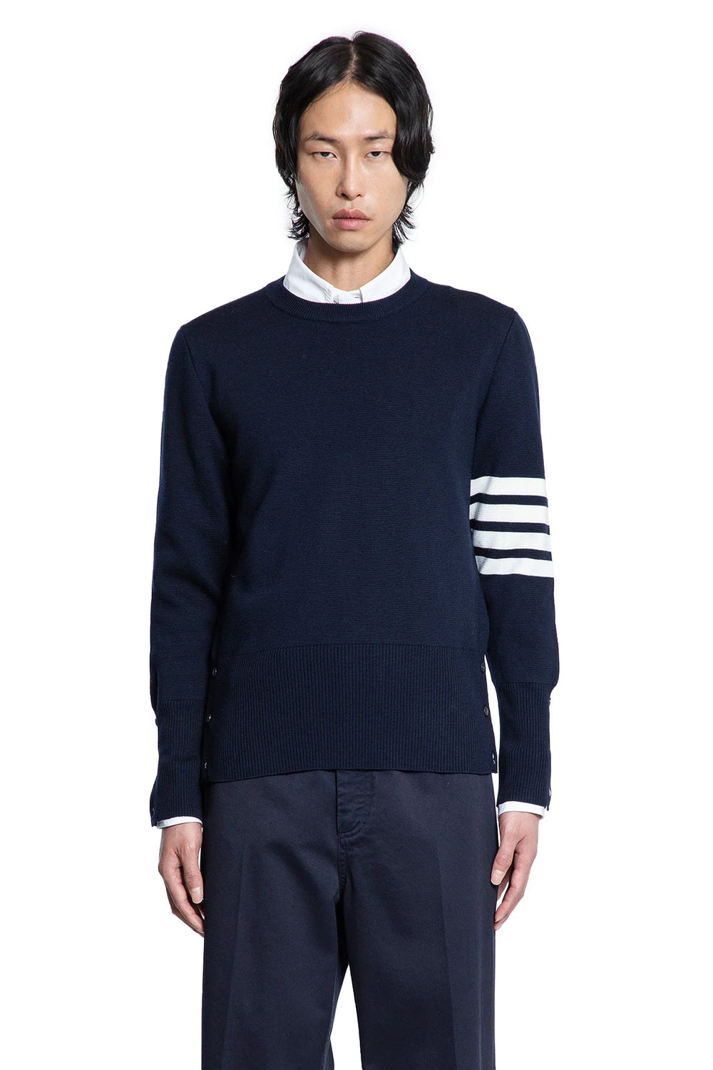 THOM BROWNE MAN BLUE KNITWEAR - Antonioli.eu
