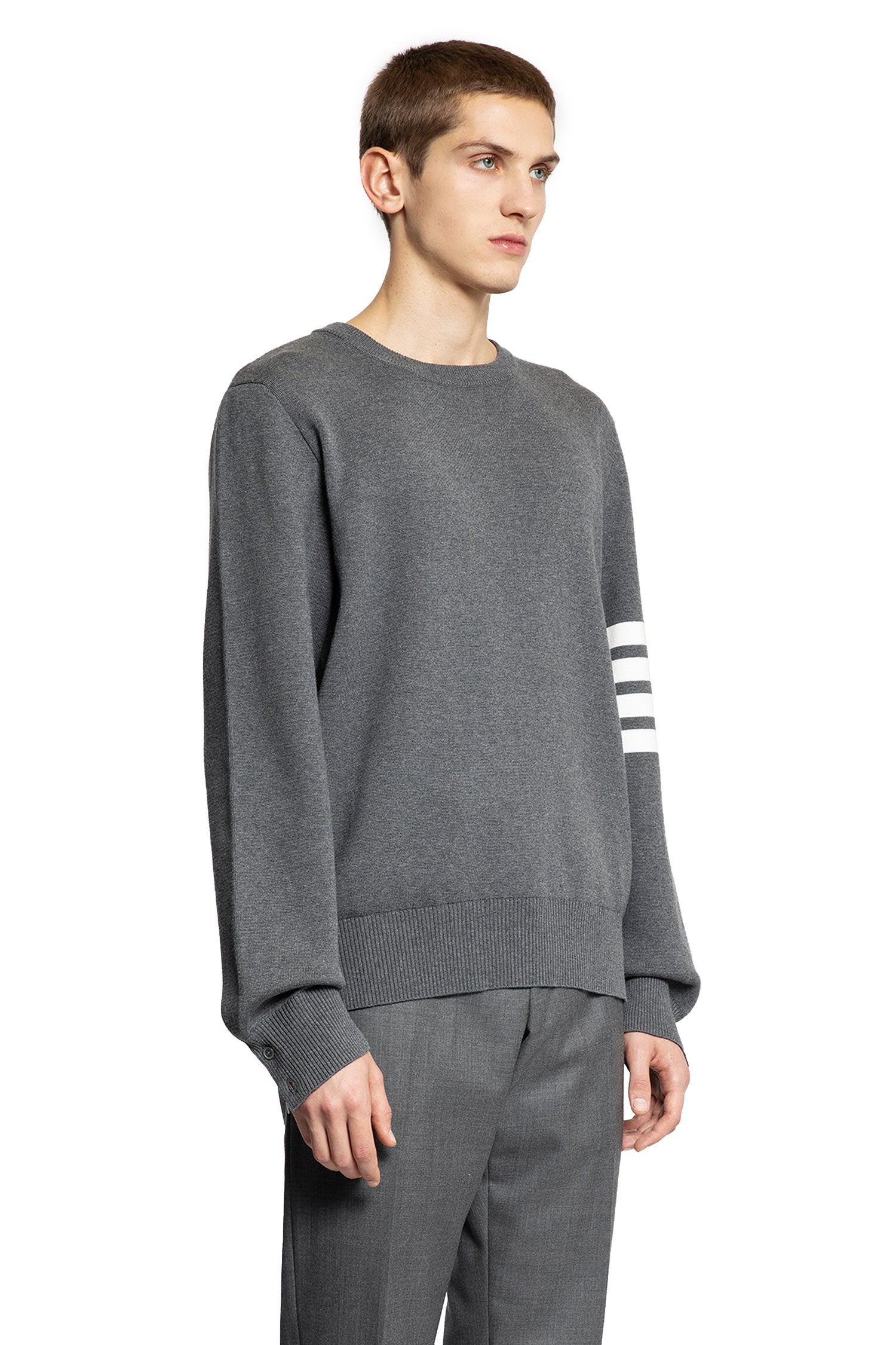 THOM BROWNE MAN GREY KNITWEAR