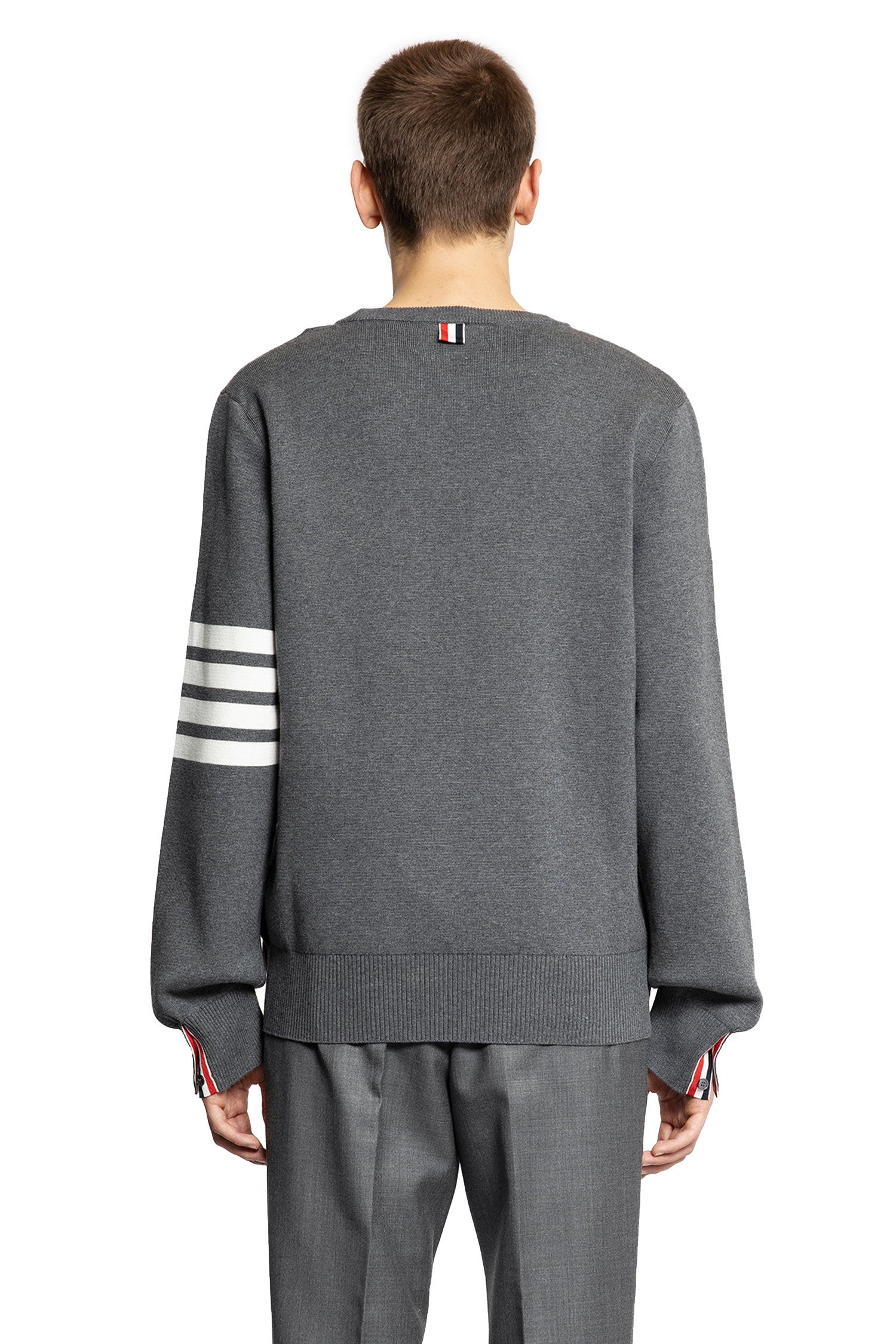 THOM BROWNE MAN GREY KNITWEAR