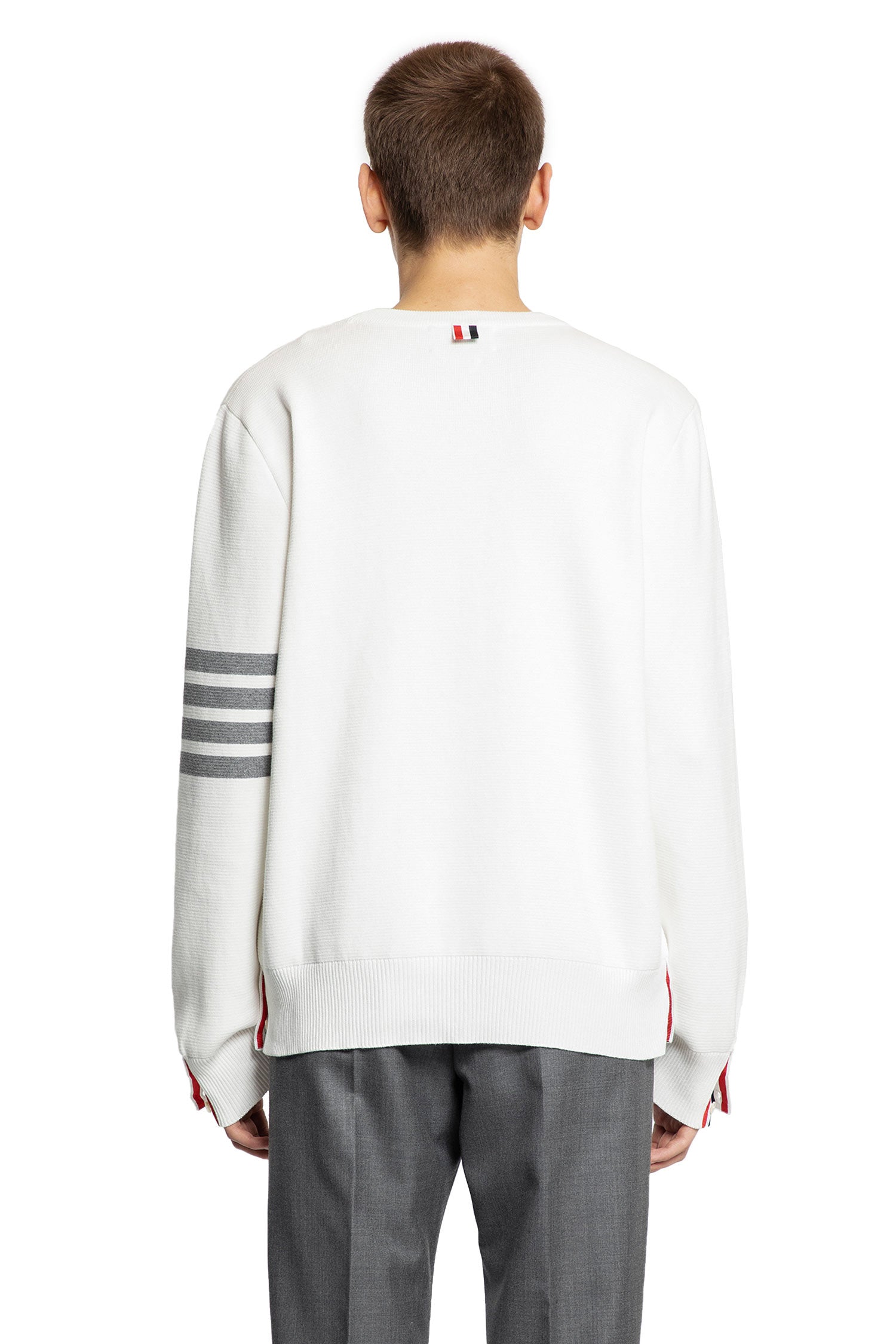 THOM BROWNE MAN WHITE KNITWEAR