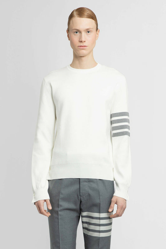 THOM BROWNE MAN WHITE KNITWEAR