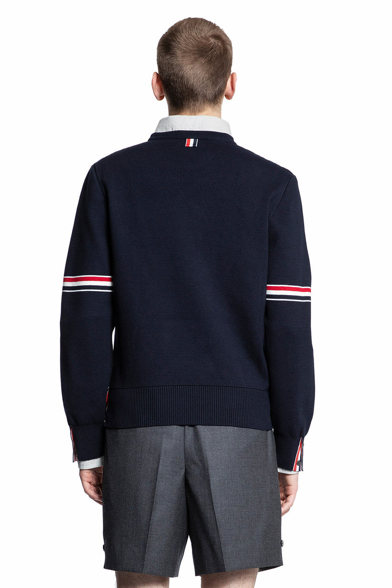 THOM BROWNE MAN BLUE KNITWEAR