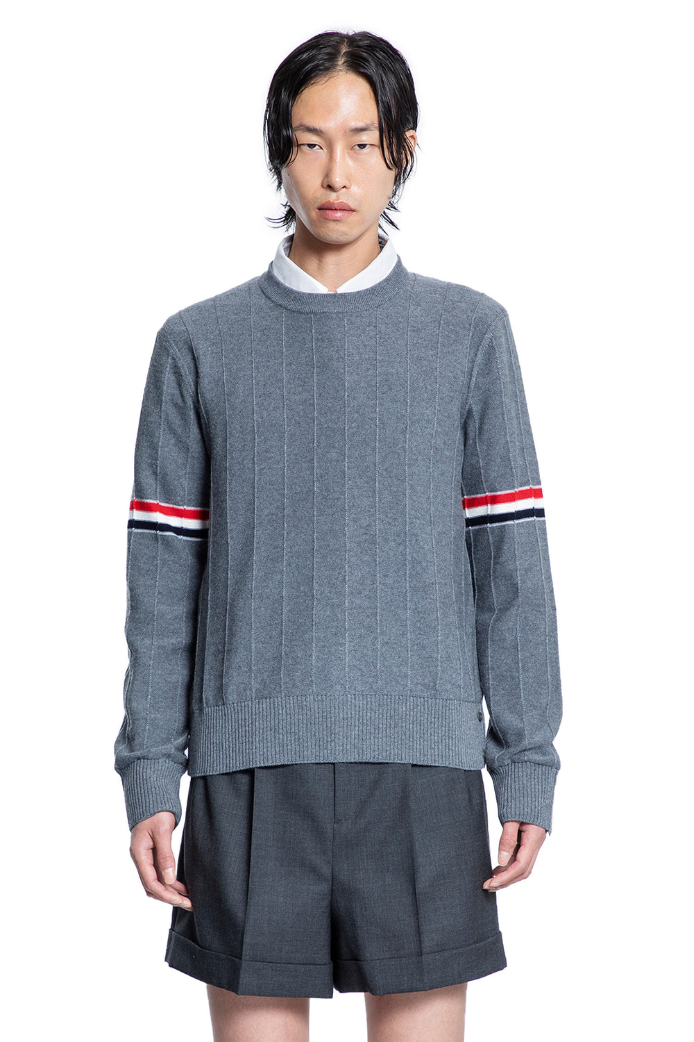 THOM BROWNE MAN GREY KNITWEAR