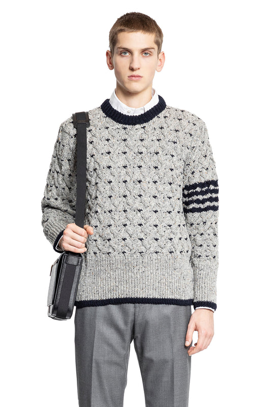 THOM BROWNE MAN GREY KNITWEAR