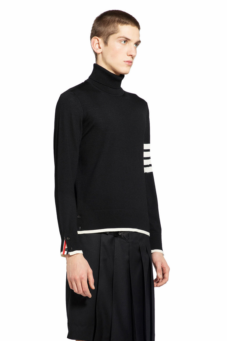 THOM BROWNE MAN BLACK KNITWEAR