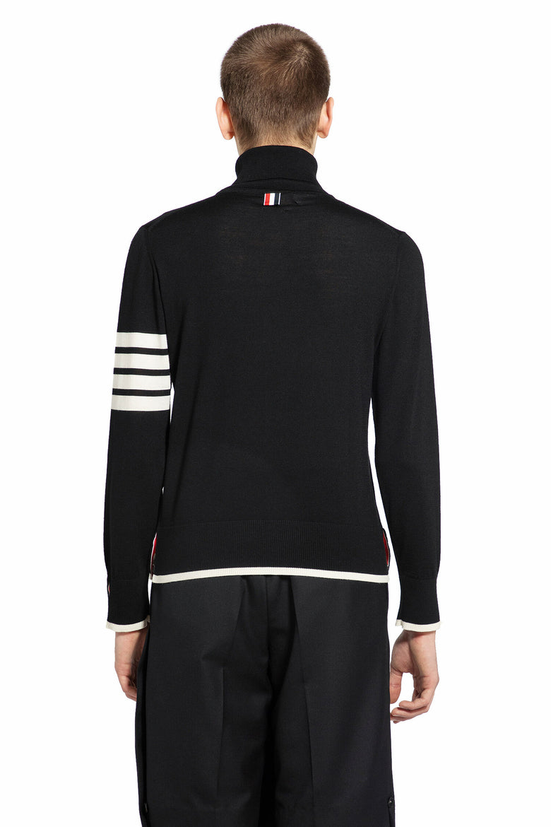 THOM BROWNE MAN BLACK KNITWEAR