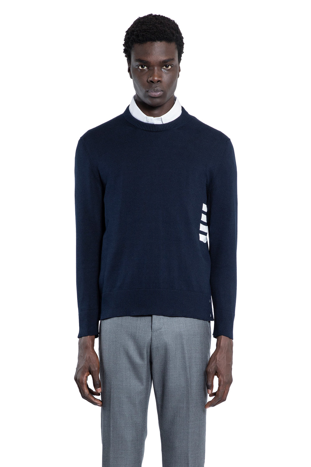 THOM BROWNE MAN BLUE KNITWEAR