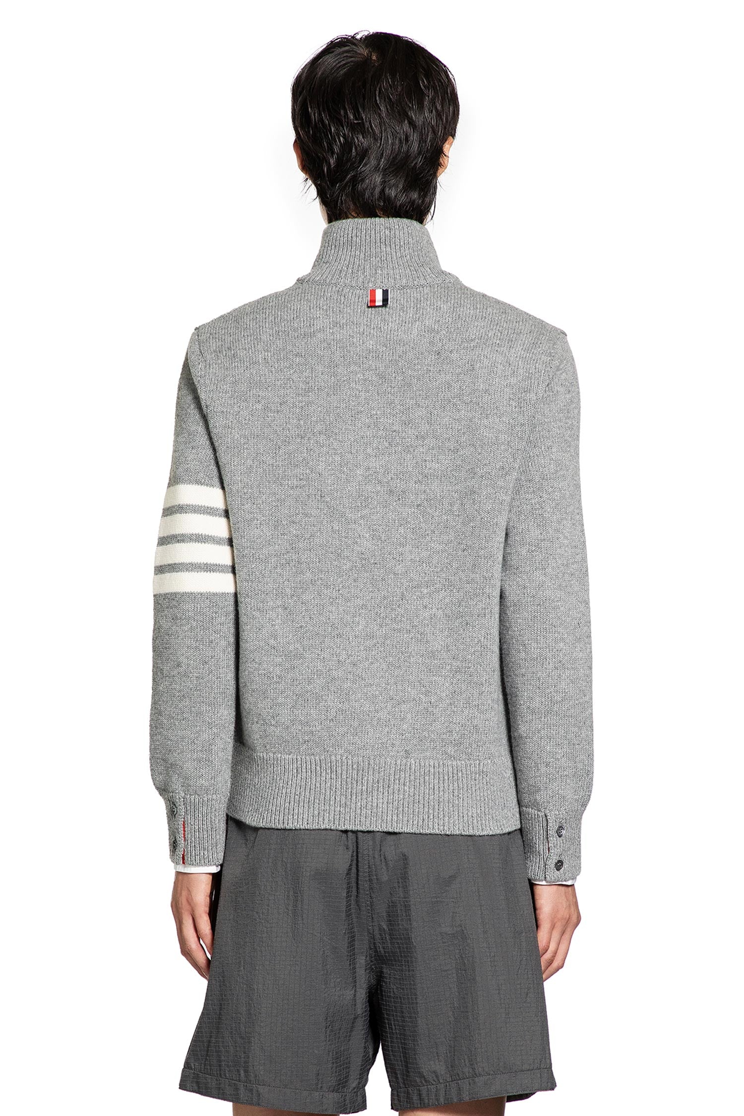 Funnel Neck Wool Quarter-Zip