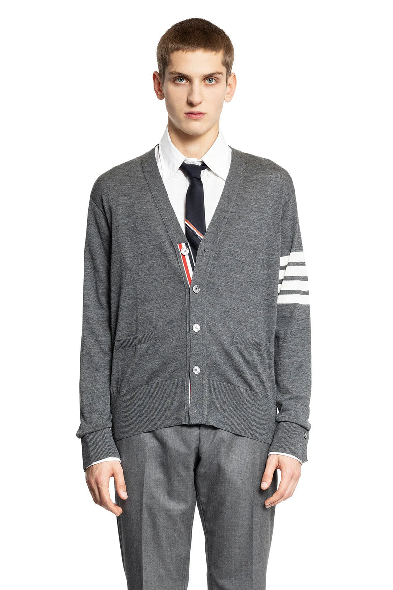 Merino Wool 4-Bar Cardigan - Antonioli.eu