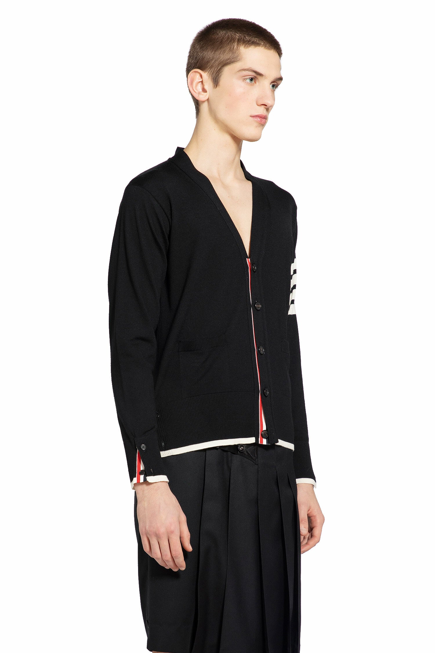 THOM BROWNE MAN BLACK KNITWEAR