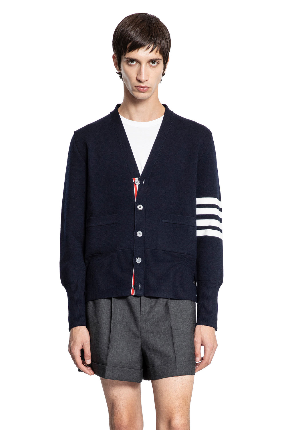 THOM BROWNE Milano Stitch 4-Bar Cardigan man