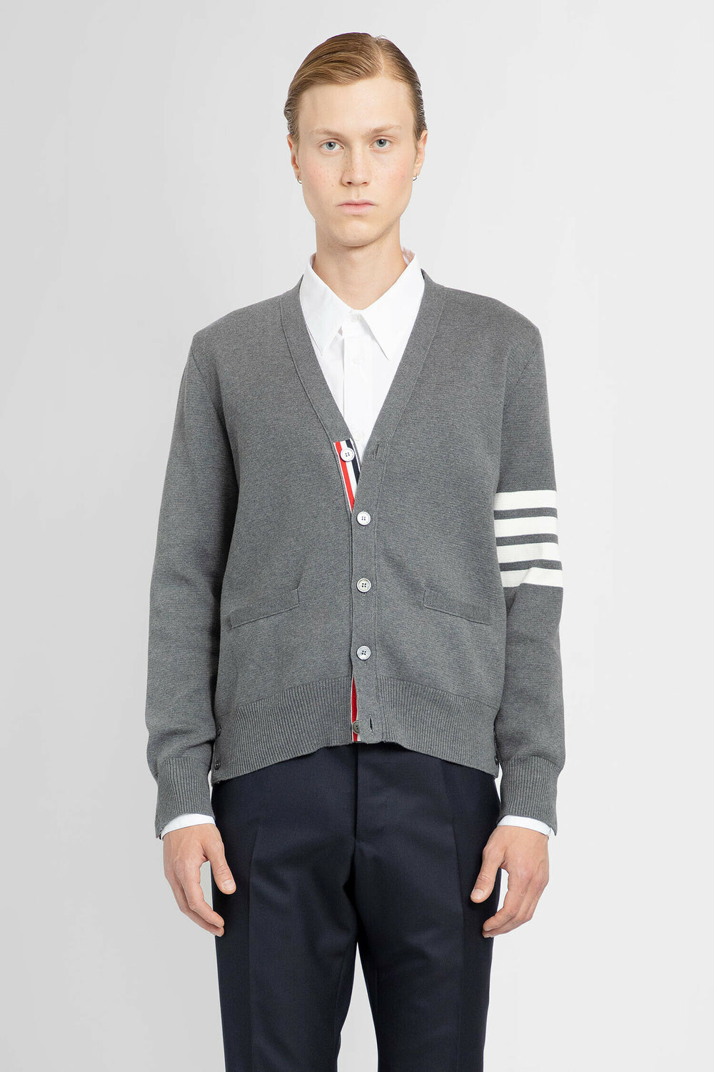 THOM BROWNE MAN GREY KNITWEAR