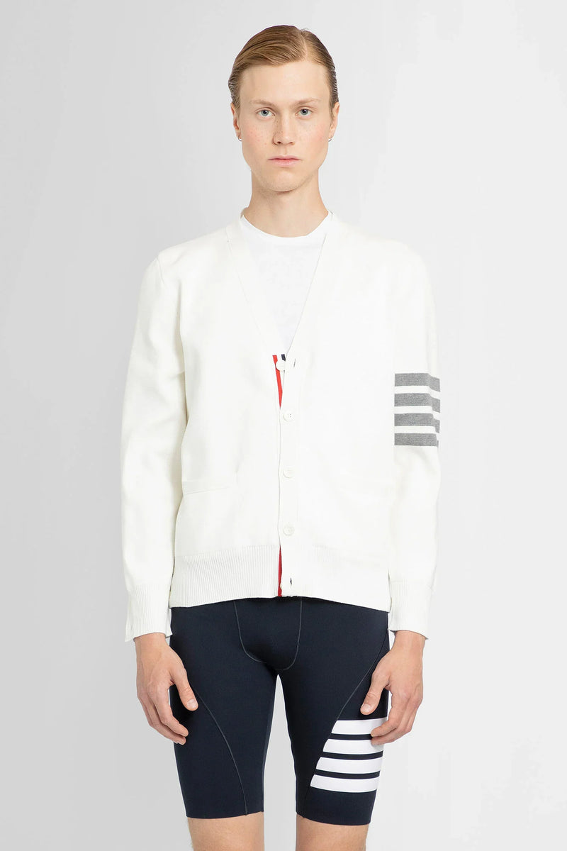 THOM BROWNE MAN WHITE KNITWEAR - Antonioli.eu